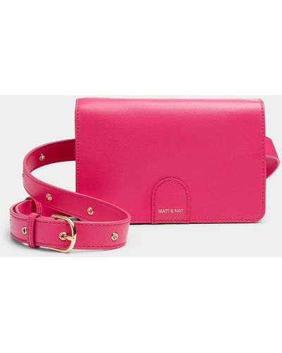 Matt & Nat Nino Minimalist Flap Belt Bag - Pink