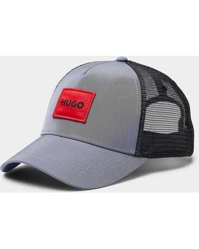 HUGO Red Square Logo Trucker Cap - Gray