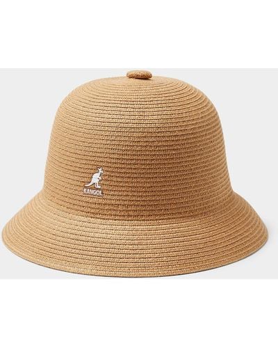 Kangol Woven Linen Bucket Hat - Natural