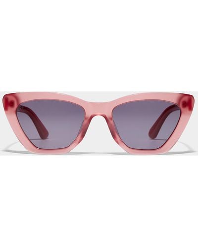DIFF Camila Rectangular Sunglasses - Pink