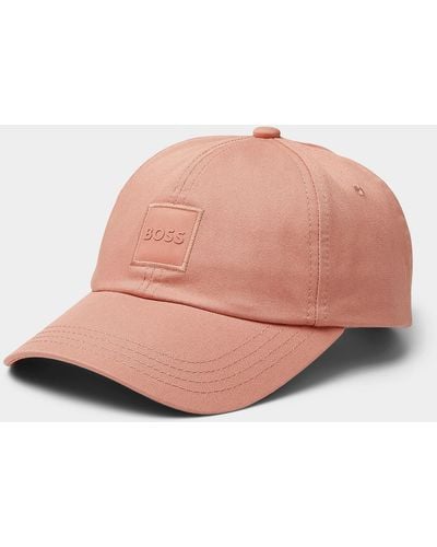 BOSS Embroidered Square Logo Cap - Pink
