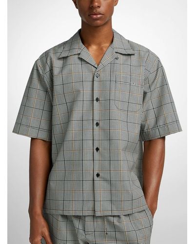 Marni Technical Wool Checkered Shirt - Gray