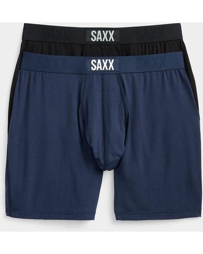 Saxx Underwear Co. Solid Boxer Briefs Ultra - Blue