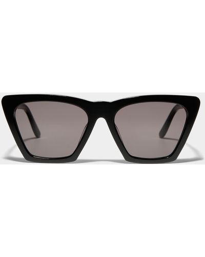 Illesteva Barcelona Sunglasses Black/Grey Flat