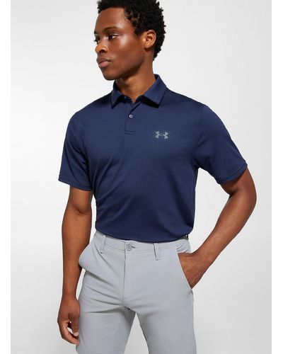 Under Armour Tee To Green Stretch Golf Polo - Blue