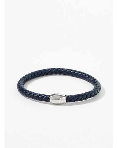 Le 31 Braided Leather Bracelet - Blue
