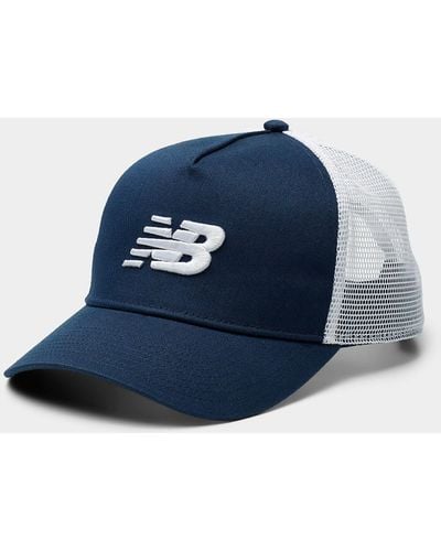 New Balance Embroidered Logo Trucker Cap - Blue