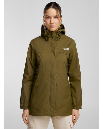 The North Face Antora Long Hooded Raincoat - Green