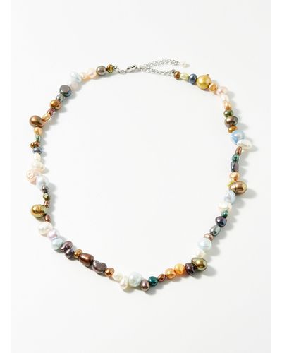 Le 31 Colourful Freshwater Pearl Necklace - White