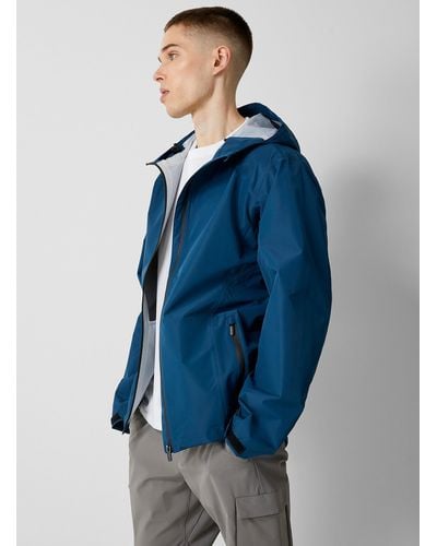 I.FIV5 Hooded Waterproof And Breathable Shell Jacket - Blue