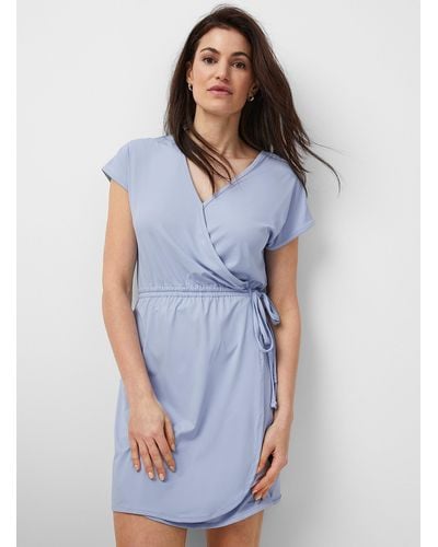 Columbia Chill River Silky Jersey Wrap Dress - Blue