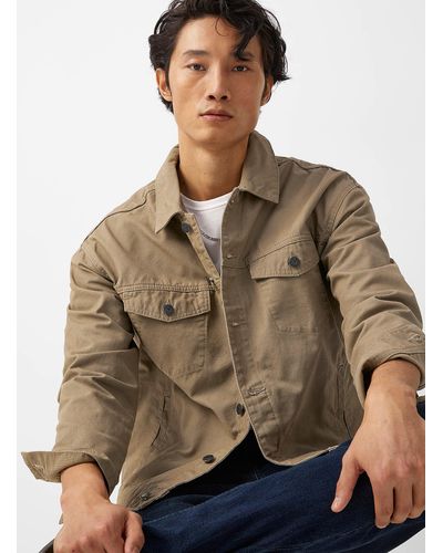 Only & Sons Khaki Canvas Jacket - Brown