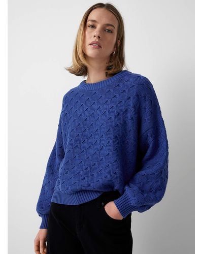 Soaked In Luxury Ronia Bow Knit Sweater - Blue