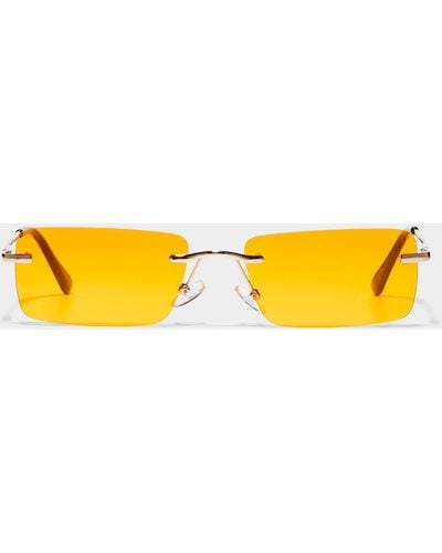 Le 31 Bobby Rectangular Sunglasses - Yellow