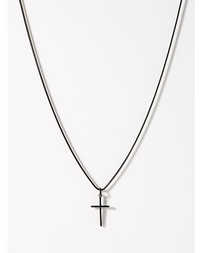Le 31 Fine Cross Pendant Chain - Metallic