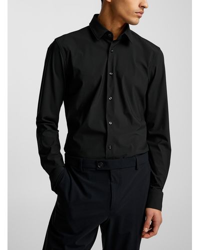 BOSS Performance Stretch Plain Shirt - Black