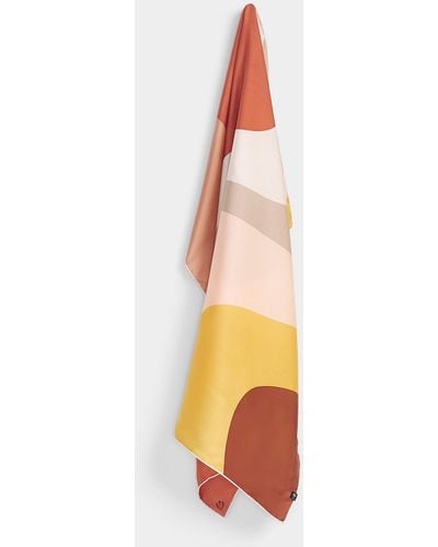Fraas Colourful Curve Scarf - White