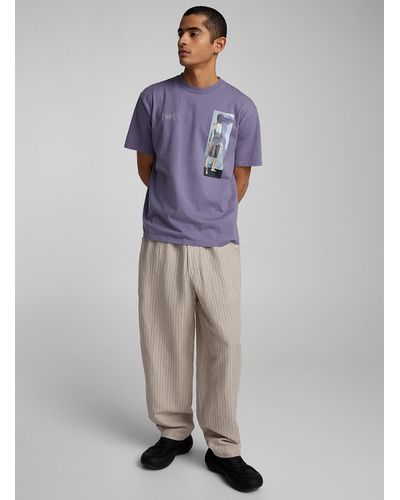 Undercover Pinstriped Linen Pant - Purple