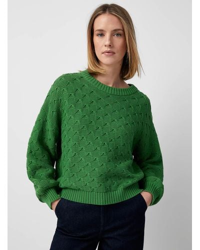 Soaked In Luxury Ronia Bow Knit Sweater - Green