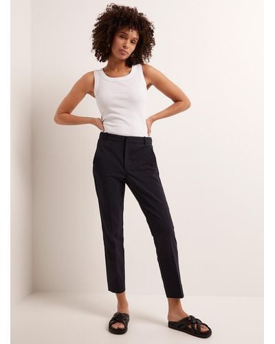 Inwear Navy Zella Structured Tapered Pant - Natural