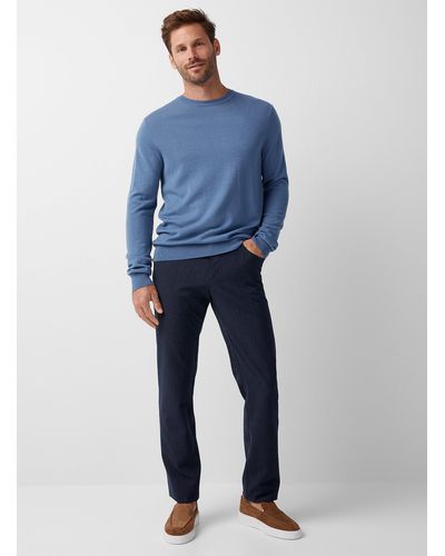 ALBERTO 5-pocket Monochrome Pant Regular Fit (men, Blue, 30-34)