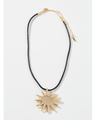 Pilgrim Golden Sun Cord Necklace - White