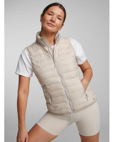 I.FIV5 Recycled Nylon Packable Sleeveless Puffer Vest - Grey