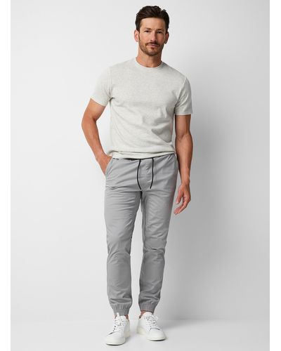 Le 31 Stretch Organic Cotton Chino sweatpants - Grey