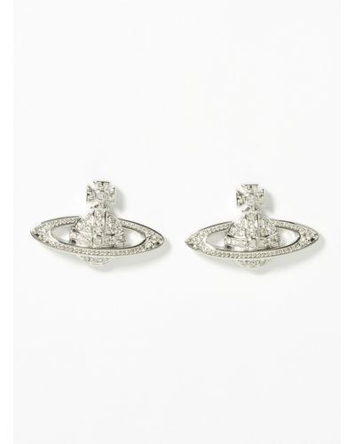 Vivienne Westwood Mini Bas Relief Earrings - White