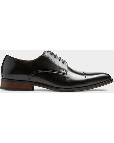 Steve Madden Shiny Cap Toe Derby Shoes Men - Black
