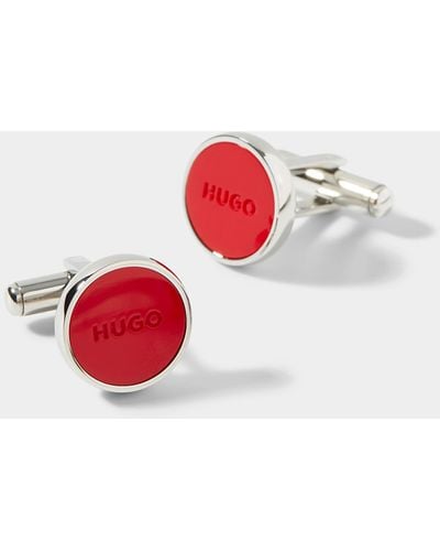 HUGO Red Disc Cufflinks
