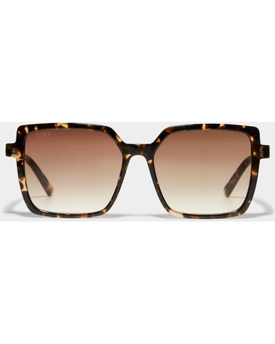 DIFF Esme Square Sunglasses - Brown