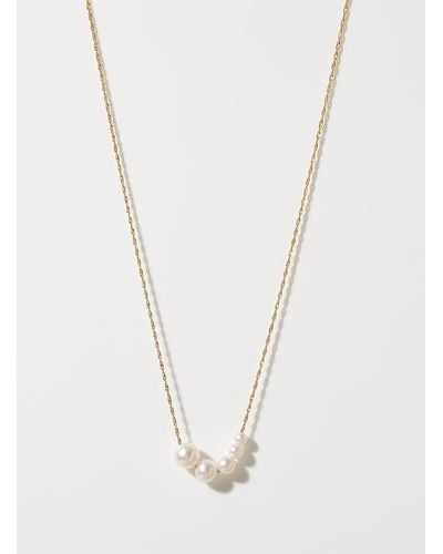 POPPY FINCH Freshwater Pearls Twisted Chain - White