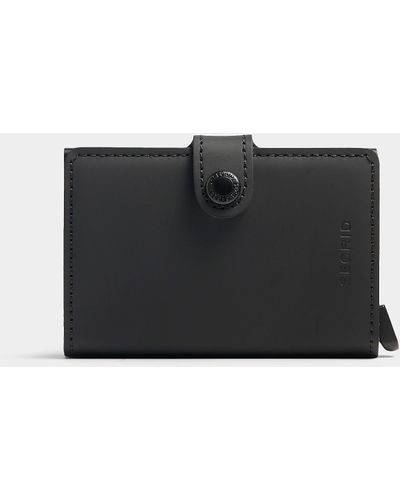 Secrid Matte Leather Mini Wallet - Black