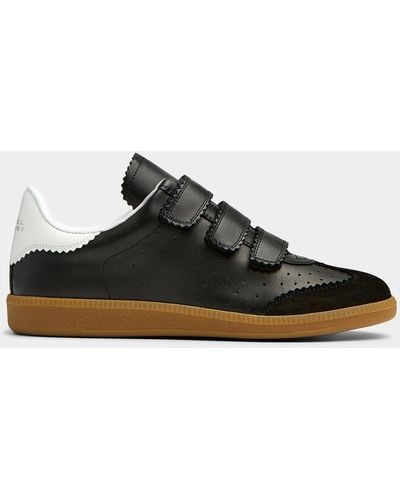 Isabel Marant Toile Beth Leather And Suede Sneakers - Black