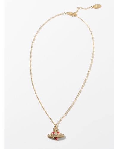 Vivienne Westwood New Diamante Pendant Necklace - White