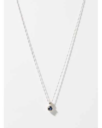 WOLF CIRCUS Nina Blue Crystal Necklace - White