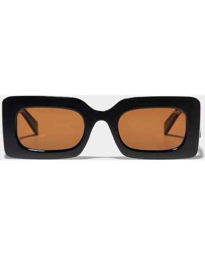 Matt & Nat Ivvy Translucent Rectangular Sunglasses - Brown