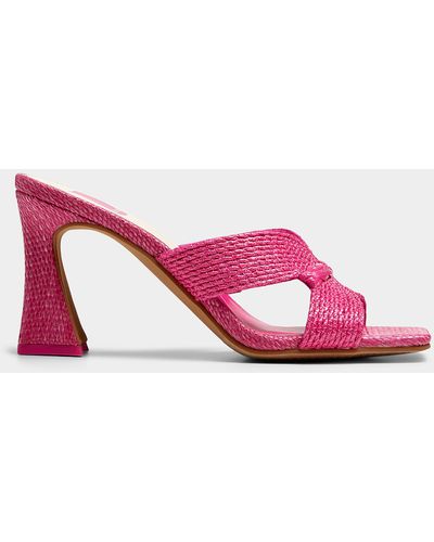 Dolce Vita Nitro Raffia Heeled Sandals Women - Pink