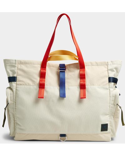 PS by Paul Smith Colourful Accent Beige Tote - Multicolor
