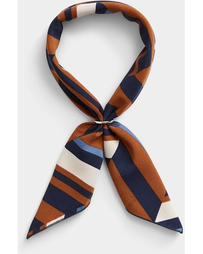Le 31 Colour Block Herringbone Tie Scarf - Multicolour