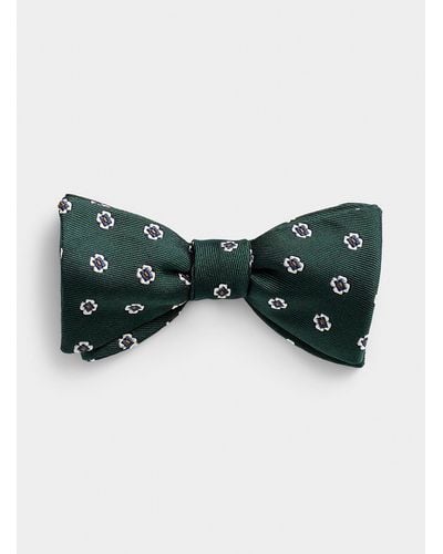Olymp Geo Floral Jacquard Bow Tie - Green