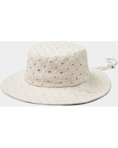 Obey Vacances Broderie Anglaise Bucket Hat - Natural