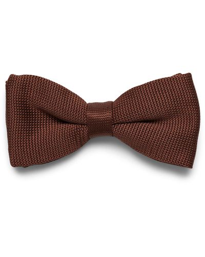 Le 31 Satiny Knit Bow Tie - Brown