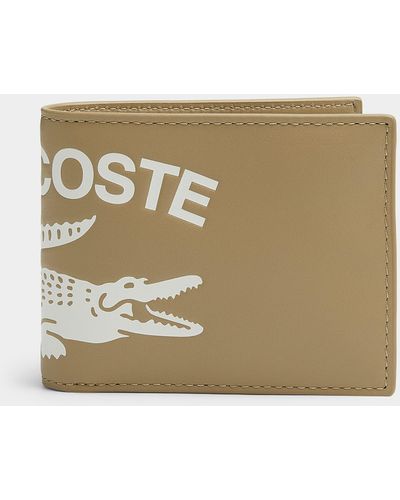 Lacoste Embossed Emblem Leather Wallet - Natural