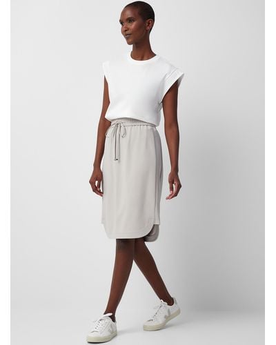 Contemporaine Comfort Waist Ponte Skirt - White