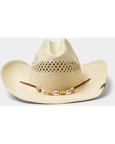 Rip Curl Seashells And Straw Cowboy Hat - Natural