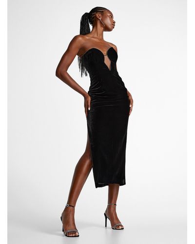 Bardot velvet hotsell slip dress