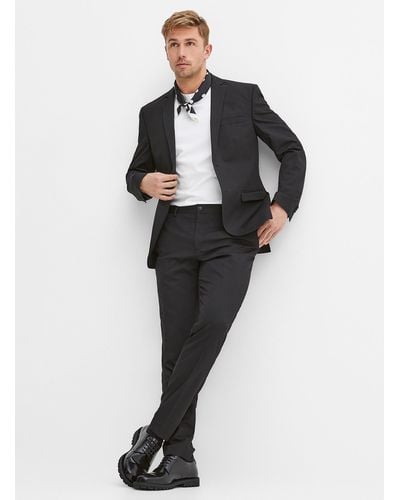 Jack & Jones Solid Structured Twill Suit Slim Fit - Black