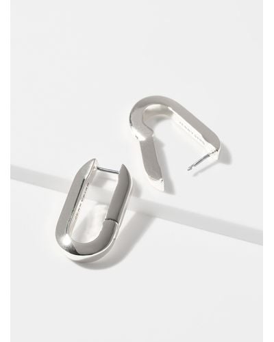 Jenny Bird U-link Earrings (women, Gray, One Size) - Metallic